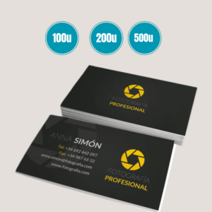 Pack tarjetas premium termolaminadas matte