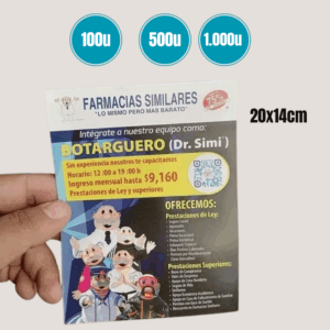 Pack Flyers 20x14cm (1 lado)