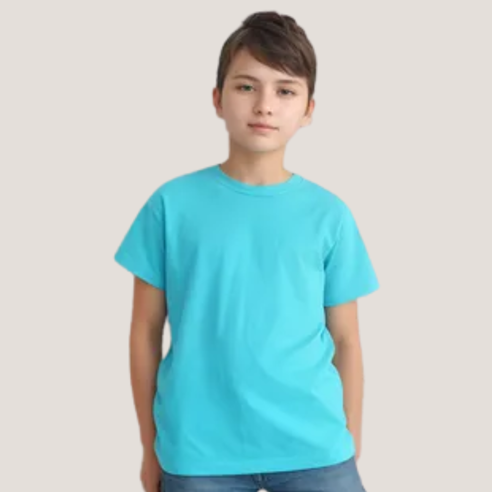 Polera Niño Verde- Verde oscuro- celeste- rosado - fucsia - Imagen 4