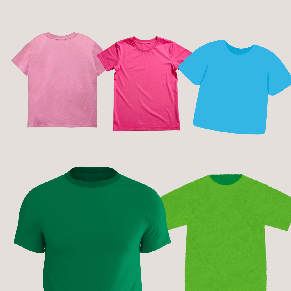 Polera Niño Verde- Verde oscuro- celeste- rosado - fucsia