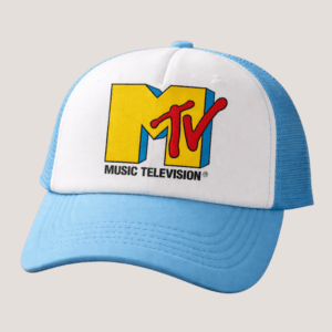 Gorra Trucker Retro Celeste y Blanca Estilo Musical Años 90