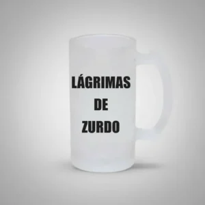 Shopero Vaso Cervecero Con Frase Lágrima De Zurdo
