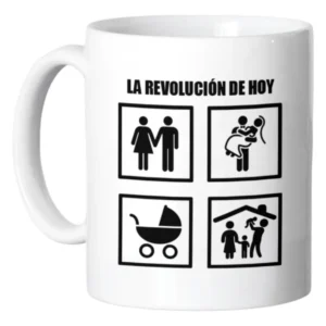 Tazon Cerámica Blanca La Revolución De Hoy