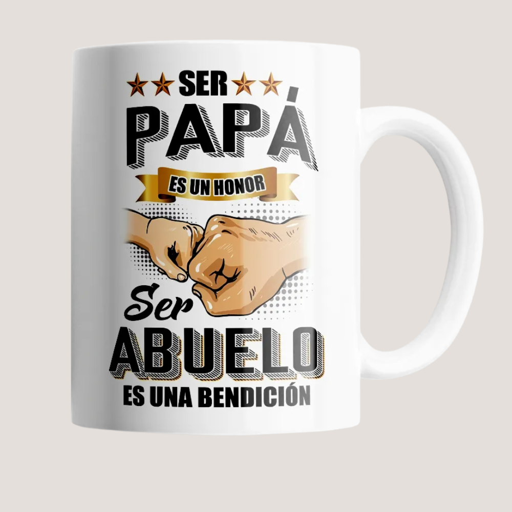 Taza Ser Abuelo es una Bendición – Regalo Especial para Abuelo