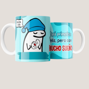 Taza Papá Primerizo Feliz pero con Mucho Sueño – Regalo Día del Padre Original