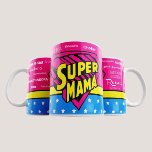 Taza Súper Mamá – Regalo Original Día de la Madre | Diseño Estilo Heroína