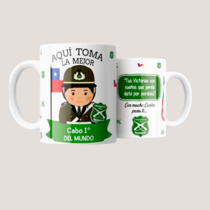 Taza Personalizada para Funcionario Policial – La Mejor Cabo 1º del Mundo
