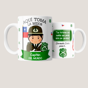 Taza Personalizada para Funcionario de Seguridad – Edición Especial “Capitán”