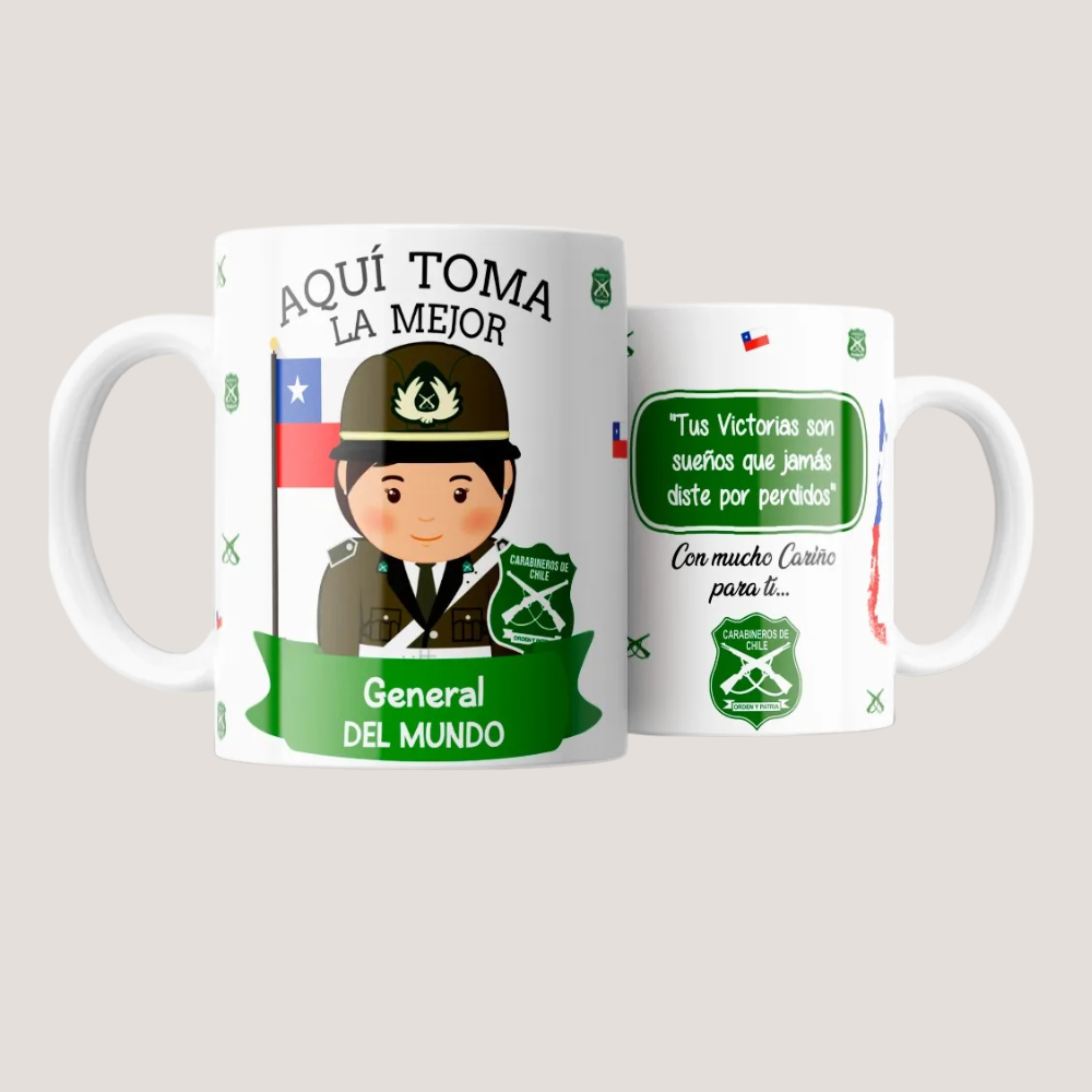 Taza Personalizada para Alto Mando de Seguridad – Edición Especial General