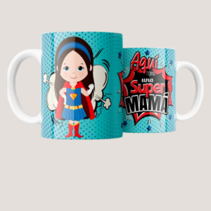 Taza Super Mamá – Tazón Día de la Madre Personalizado | Regalo Original para Mamá