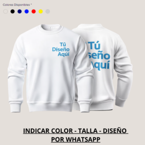 Polerón Cuello Polo  Estampados Ambos Lados