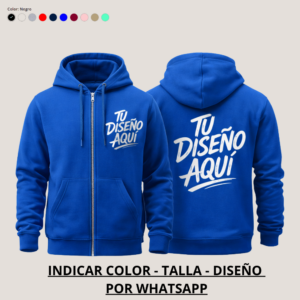 Polerón con Cierre 2 Estampados